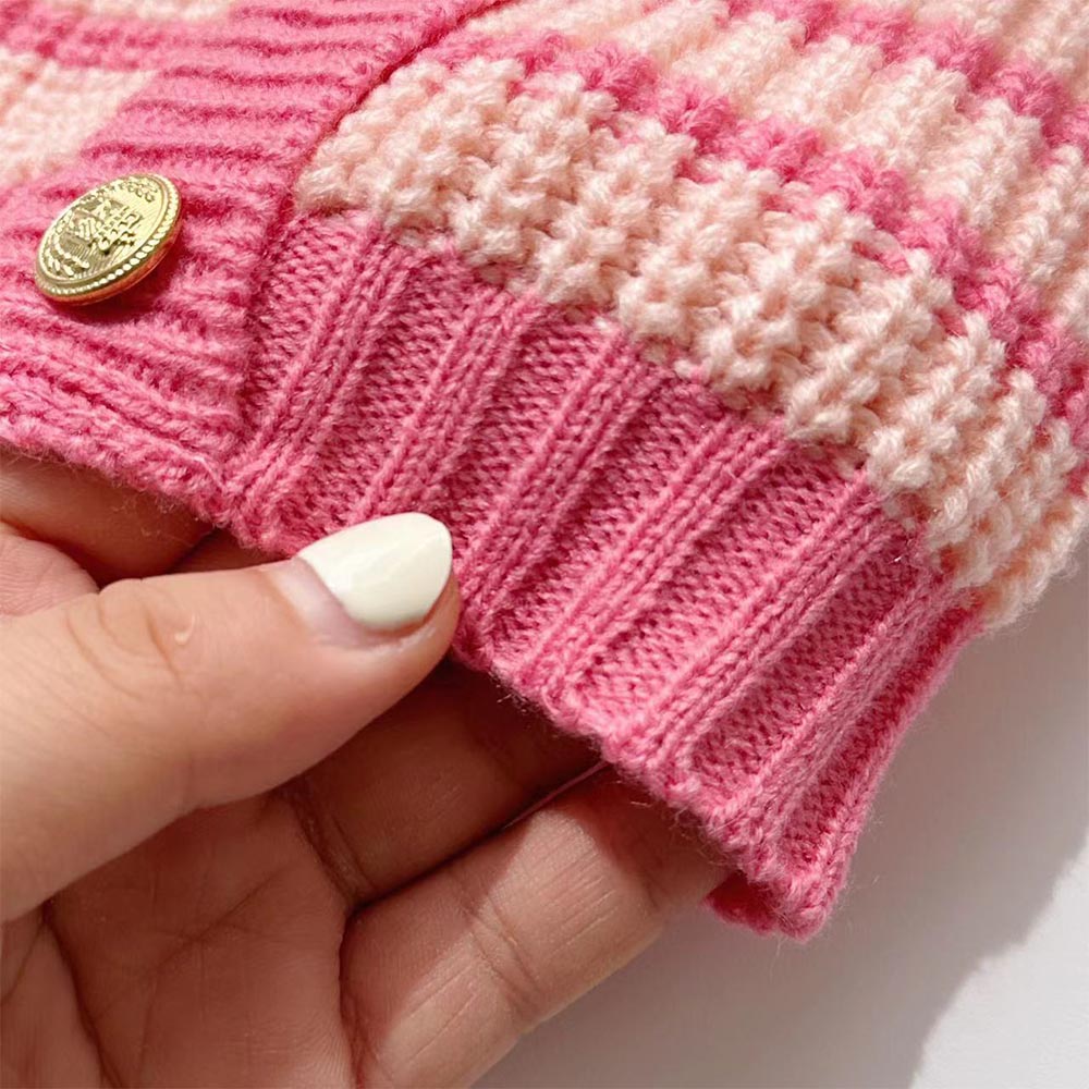 Pink Parisian Chic Knitted Pet Sweater | NCS-tidenox