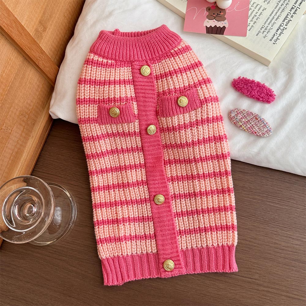 Pink Parisian Chic Knitted Pet Sweater | NCS-tidenox