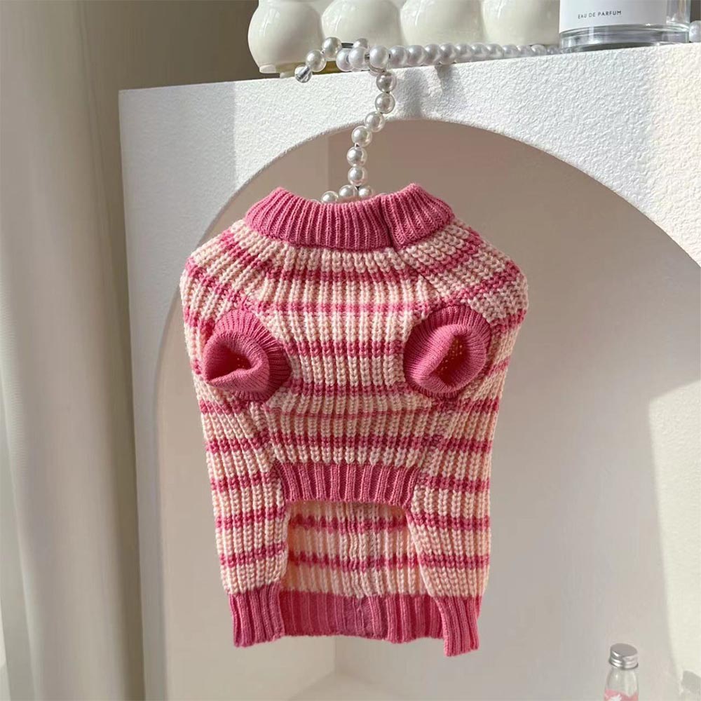 Pink Parisian Chic Knitted Pet Sweater | NCS-tidenox