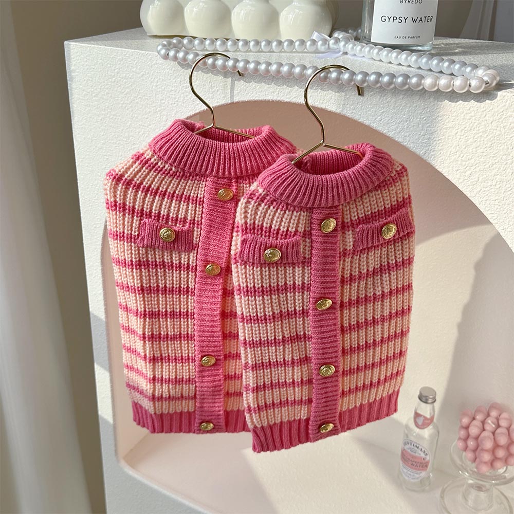 Pink Parisian Chic Knitted Pet Sweater | NCS-tidenox