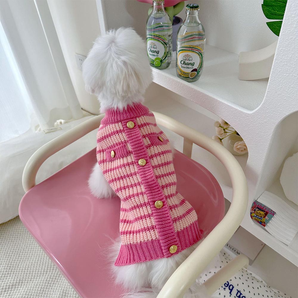 Pink Parisian Chic Knitted Pet Sweater | NCS-tidenox