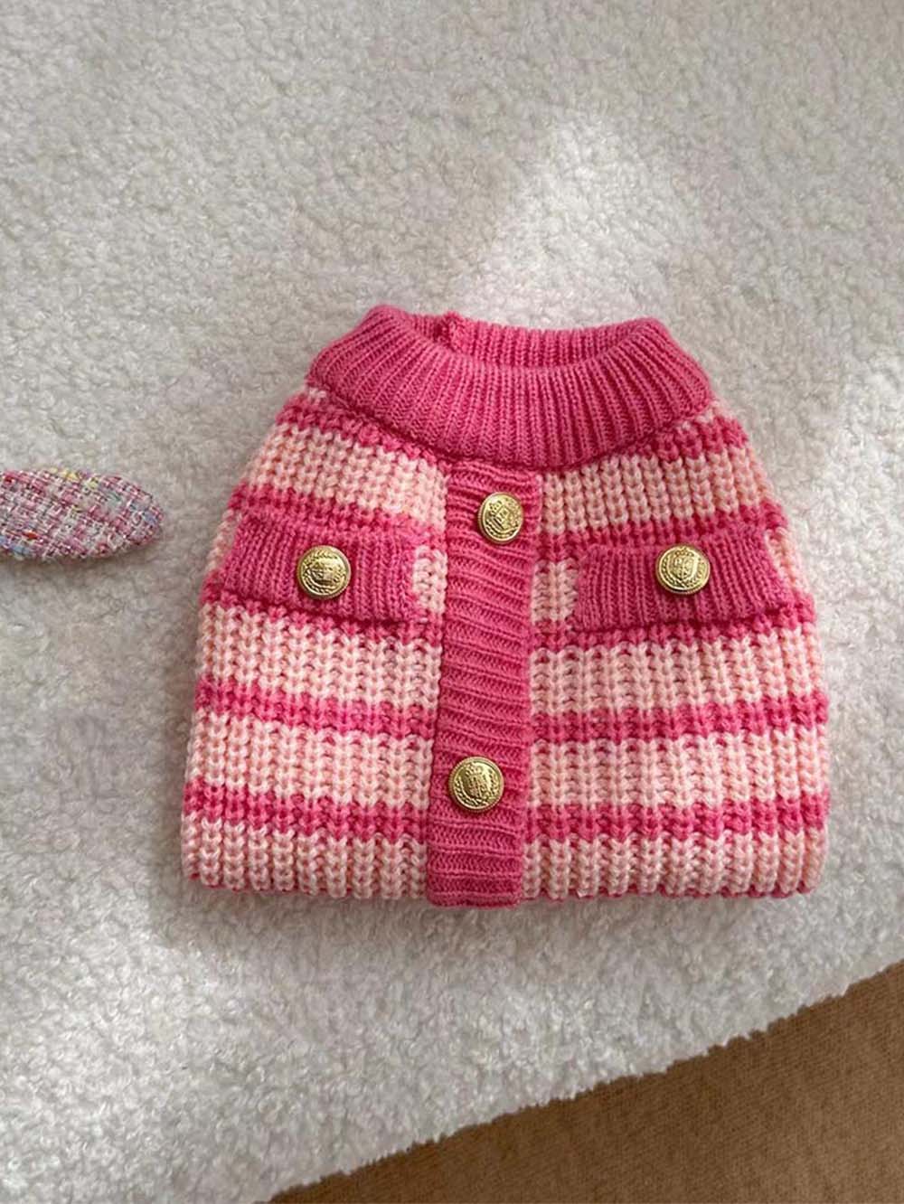 Pink Parisian Chic Knitted Pet Sweater | NCS-tidenox