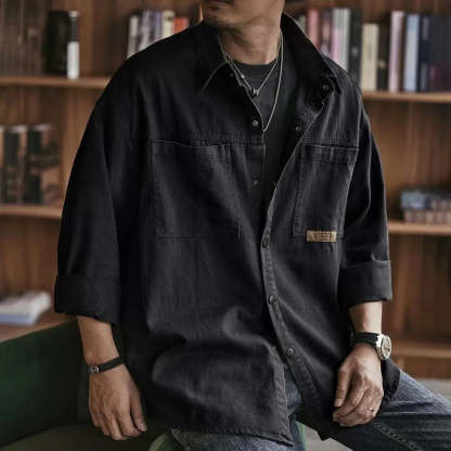 Loose Casual Fit Falcon Shirt-tidenox