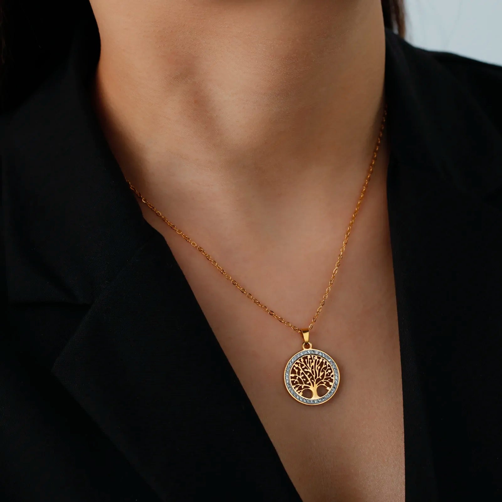 Tree of Life Pendant Necklace-tidenox