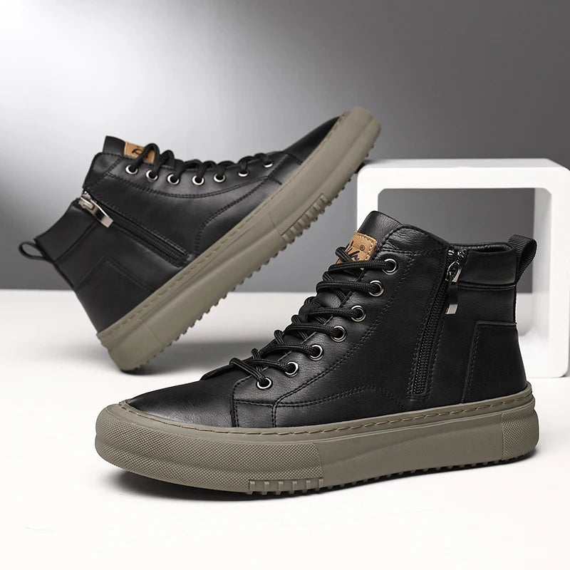 Metro Leather Sneakers-tidenox