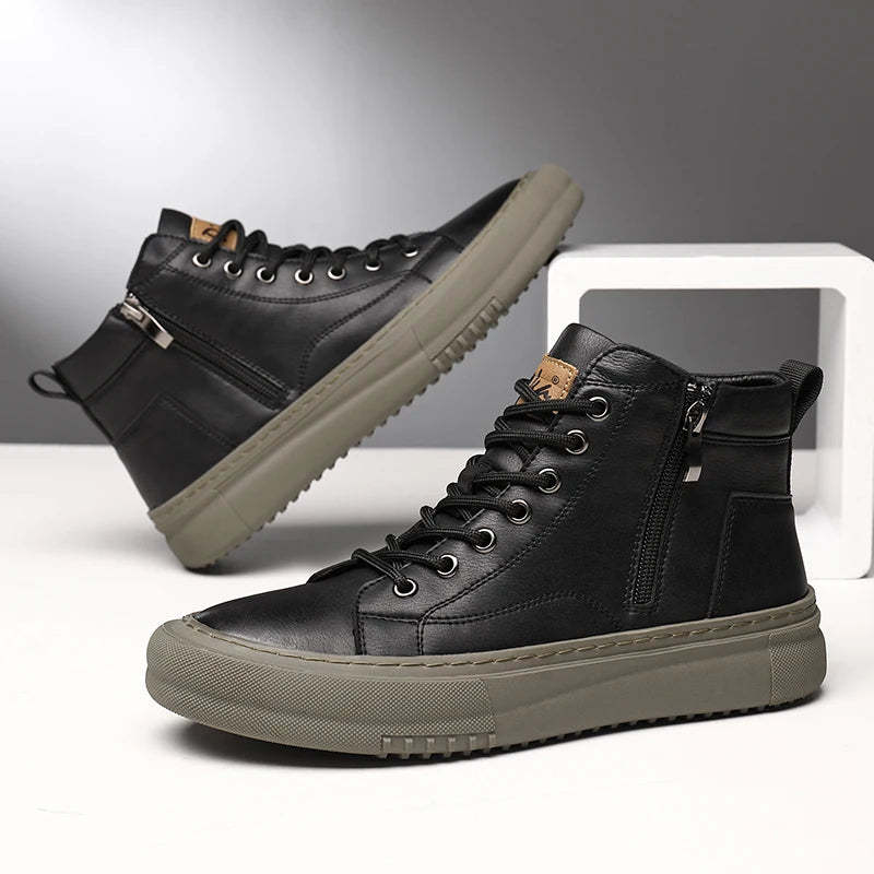 Metro Leather Sneakers-tidenox