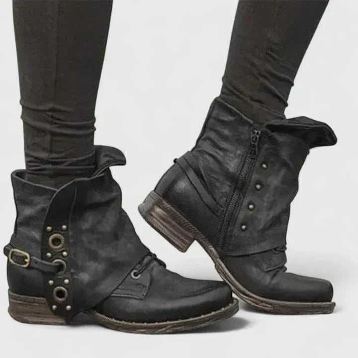 Savannah Rivet Boots-tidenox