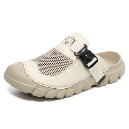 Men's Leather-Paneled Sandals