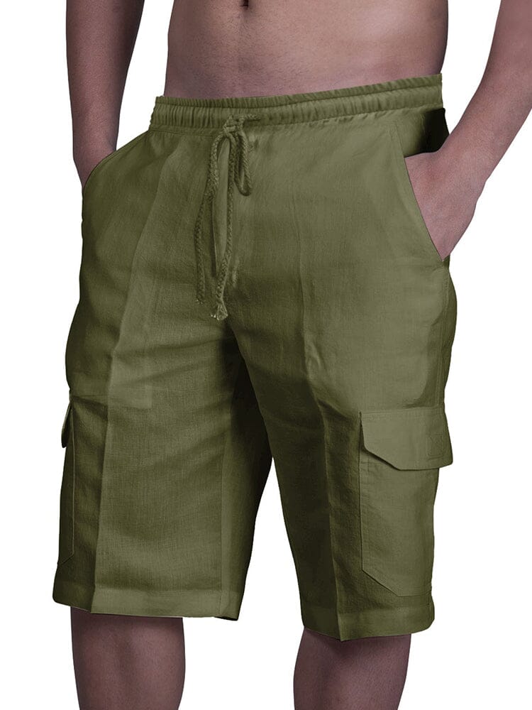 Cotton Shorts with Pockets-tidenox