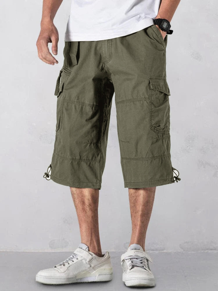 Casual Utility Cargo Capri Pants-tidenox