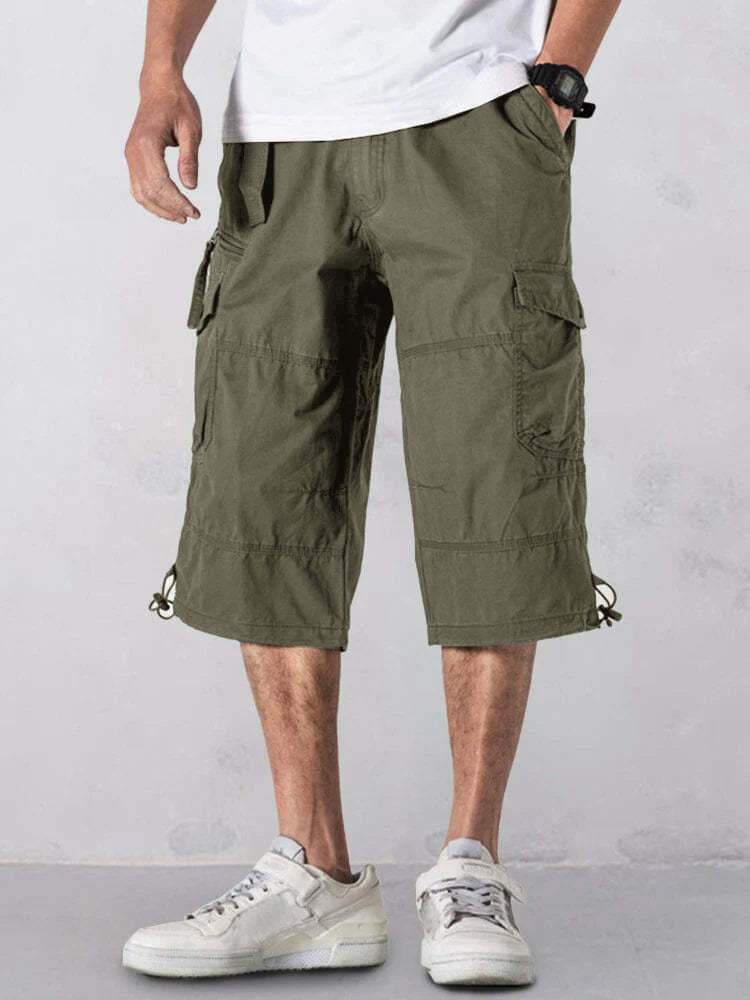 Casual Utility Cargo Capri Pants-tidenox