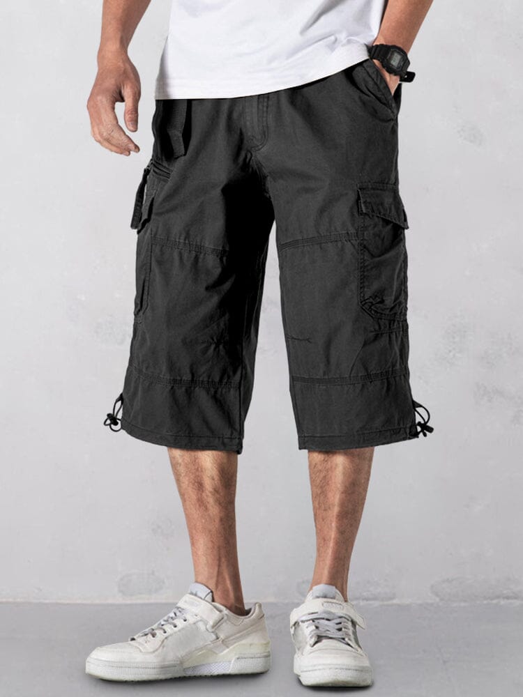 Casual Utility Cargo Capri Pants-tidenox