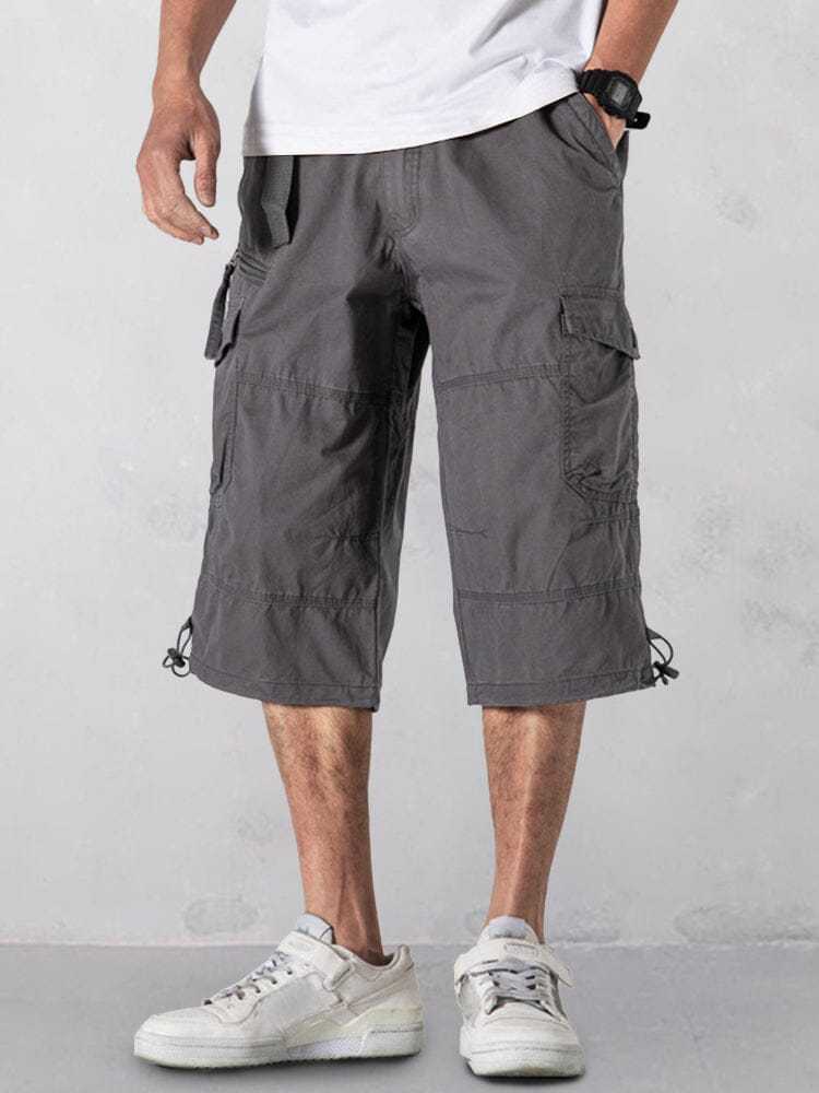 Casual Utility Cargo Capri Pants-tidenox