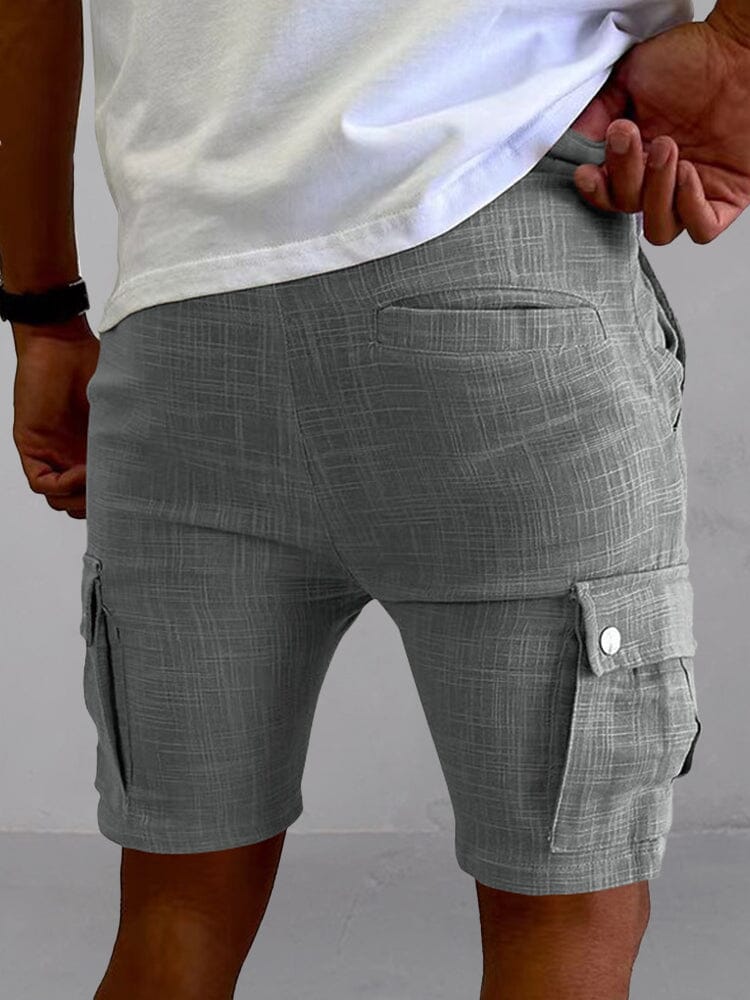 Lightweight 100% Cotton Cargo Shorts-tidenox