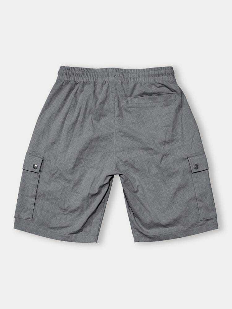 Lightweight 100% Cotton Cargo Shorts-tidenox