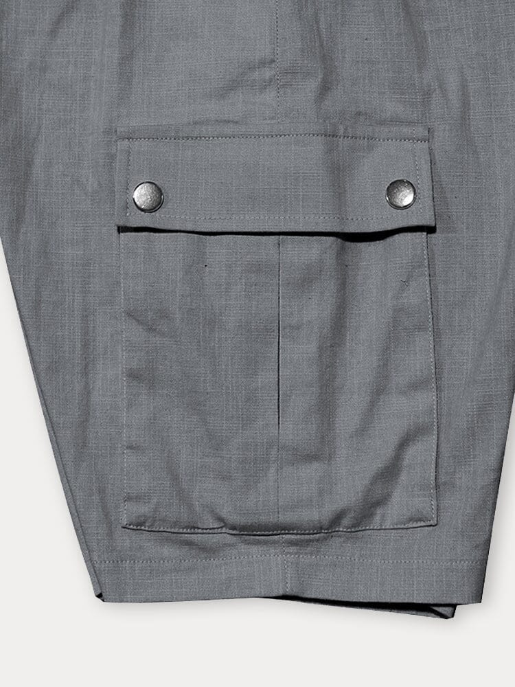 Lightweight 100% Cotton Cargo Shorts-tidenox