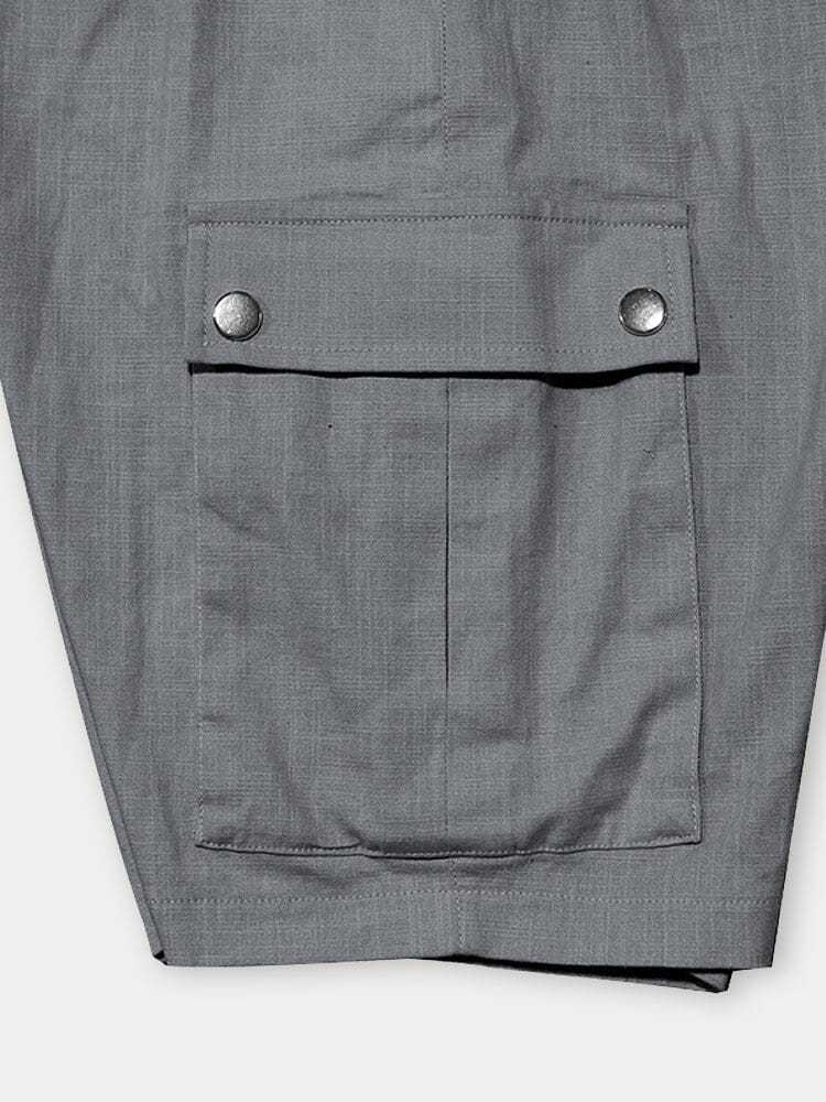 Lightweight 100% Cotton Cargo Shorts-tidenox