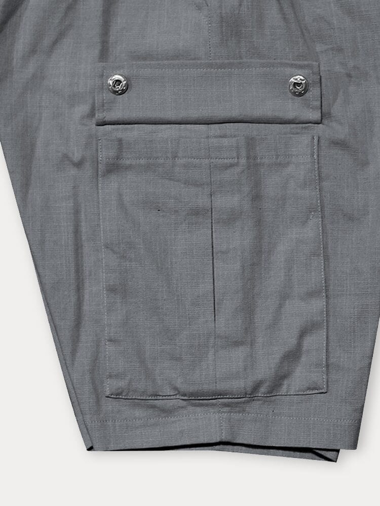 Lightweight 100% Cotton Cargo Shorts-tidenox