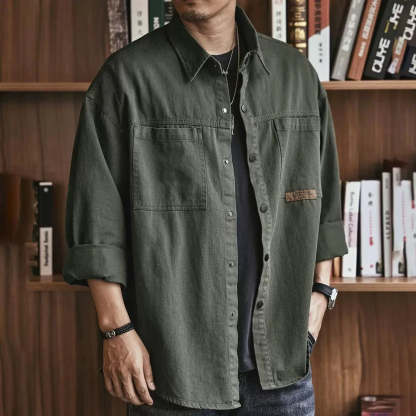 Loose Casual Fit Falcon Shirt-tidenox