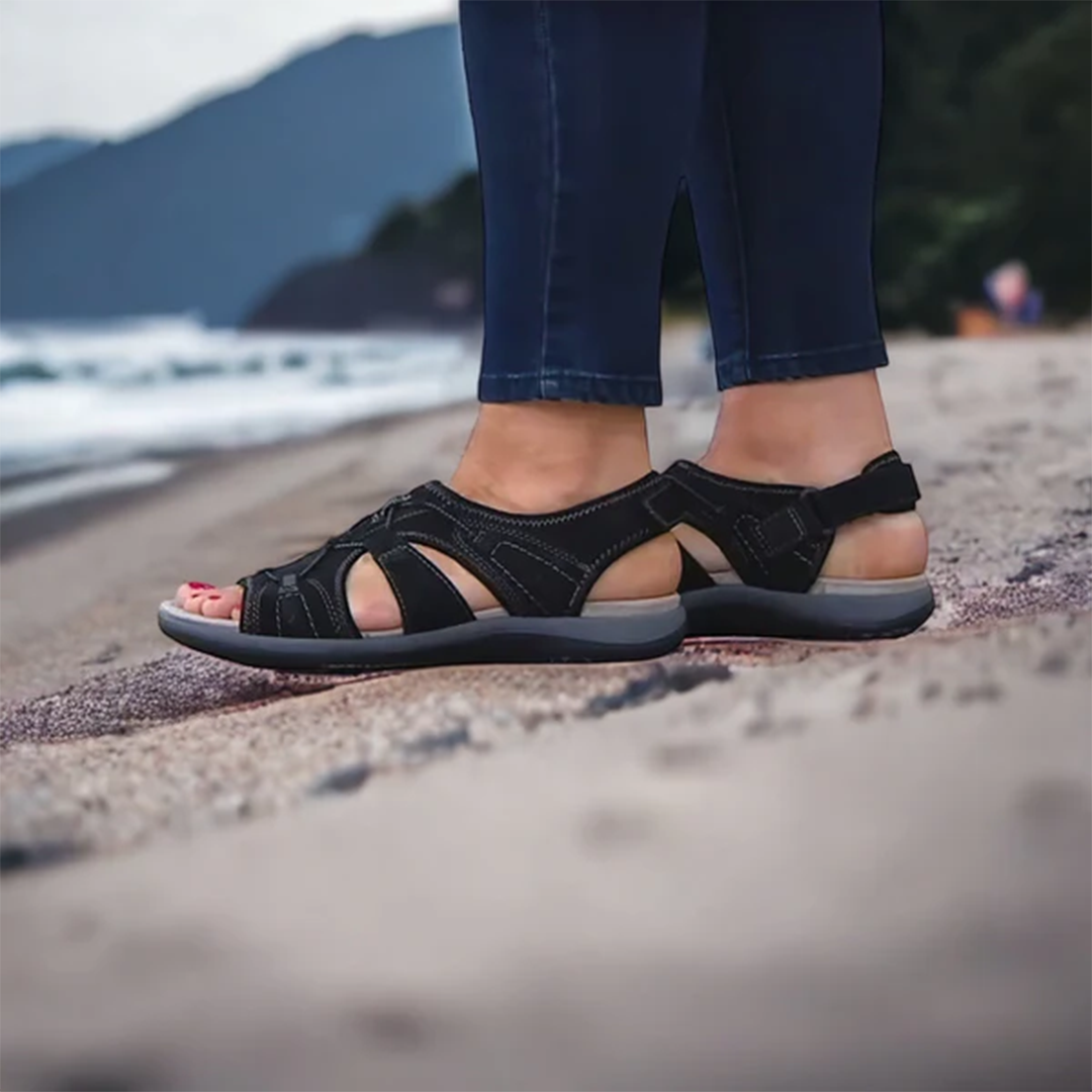 Comfyfleek Arch Support Stretchy Wide Width Sport Flat Sandals