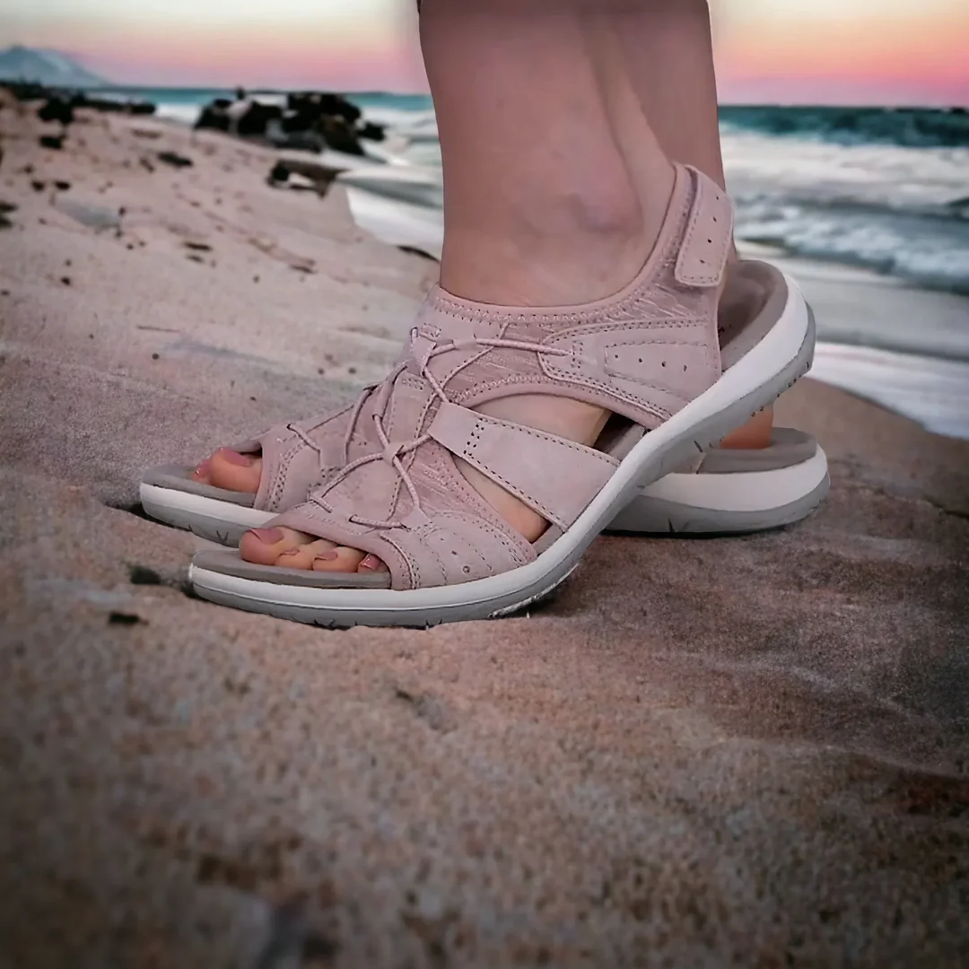 Comfyfleek Arch Support Stretchy Wide Width Sport Flat Sandals