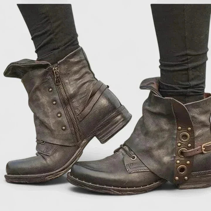 Savannah Rivet Boots-tidenox