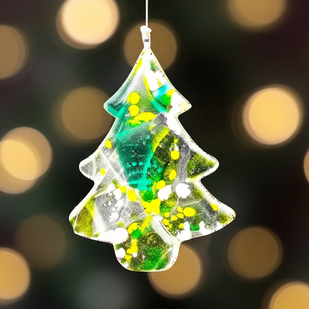 🌲♻️ Recycled Glass Christmas Tree Ornament♻️🌲-tidenox