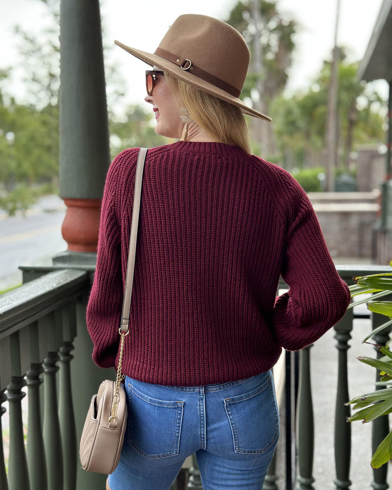 Zeagoo Women's 2023 Fall Chunky Knit Cardigans Open Front Long Sleeve V Neck Button Loose Cardigan Sweaters-tidenox