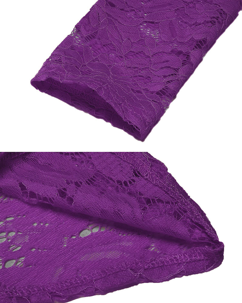 Women's 3 4 Sleeve Bolero Shrugs Crochet Lace Open Cardigan - Zeagoo (Us Only)-tidenox
