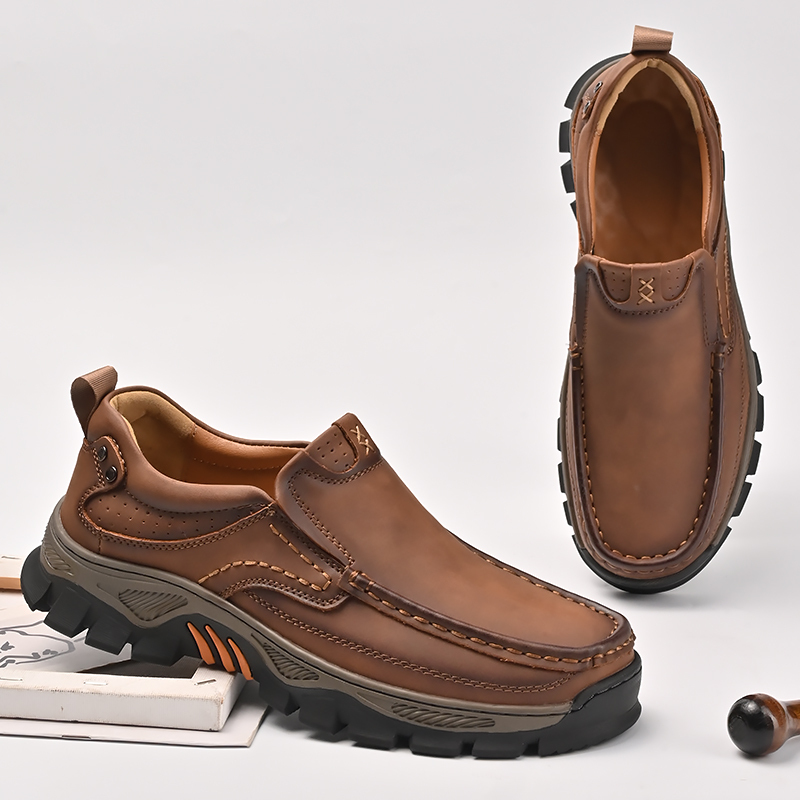 ⚡Spring Promotion 60% OFF⚡ - 2025 New Men's Orthopedic Comfortable Casual Genuine Leather Slip On Loafers-tidenox