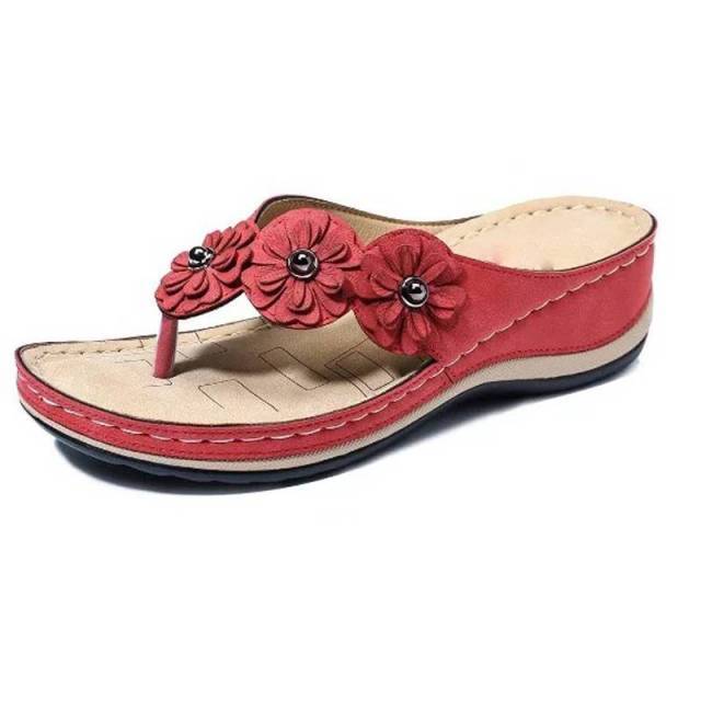 Women's Lightweight Flowers Clip Toe Sandals-tidenox