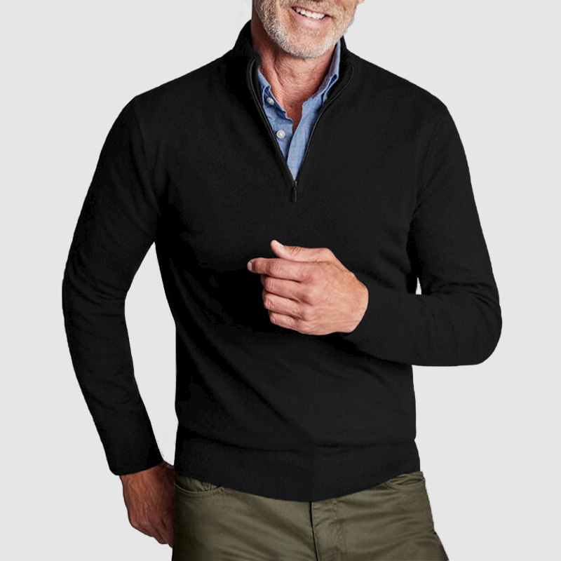 Men's New Cashmere Collar Pullover Shirt-tidenox