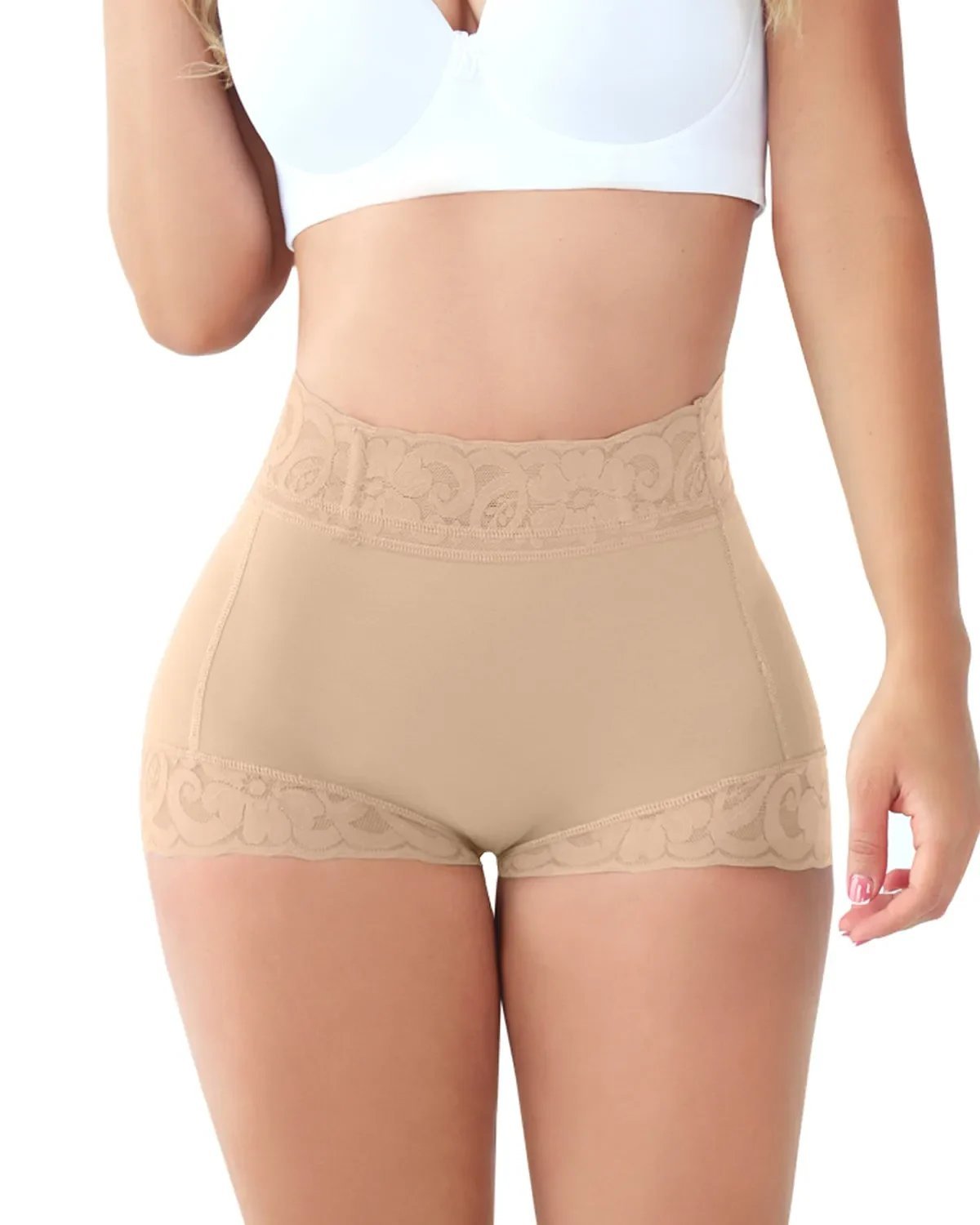 Women Lace Classic Daily Wear Body Shaper Butt Lifter Panty Smoothing Brief-tidenox