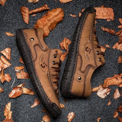 Leather Orthopedic Shoes Men Leather Winter Boots-tidenox