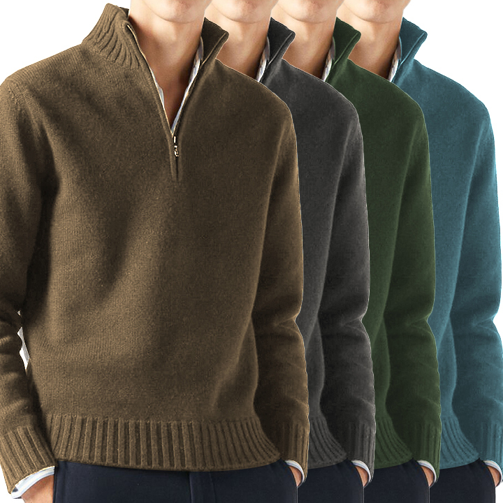 Men's Lapel Knitted Cashmere Sweater Cardigan-tidenox