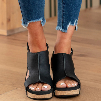 😍Last Day 50% OFF😍-Womens Comfy Velcro Wedge Orthopedic Sandals-tidenox