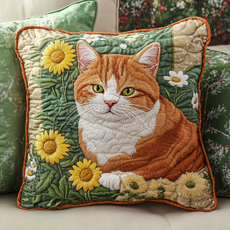Cat In Garden XR2210004CL Quilt Pillow Case-tidenox