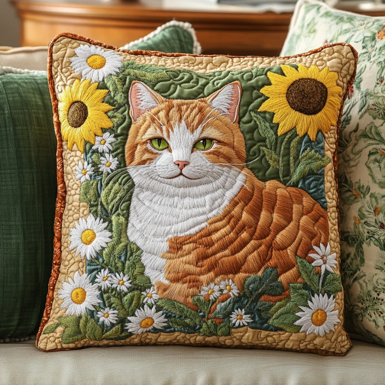 Cat In Garden XR2210010CL Quilt Pillow Case-tidenox