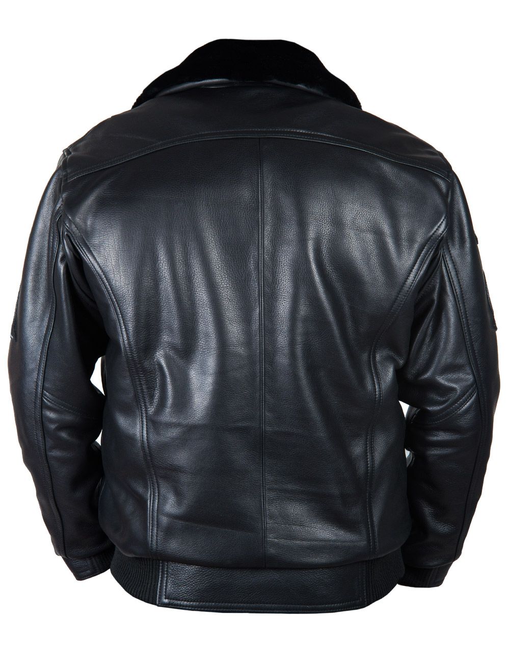 TOP GUN JOLLY ROGERS FLIGHT LEATHER JACKET BLACK[FREE SHIPPING TODAY]-tidenox