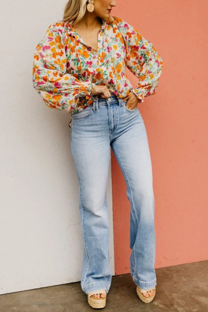 🏆LAST DAY SALE💥 Vintage Wash Plus-Size Jeans — Stretchy, Tummy Control & Straight Leg Fit-tidenox