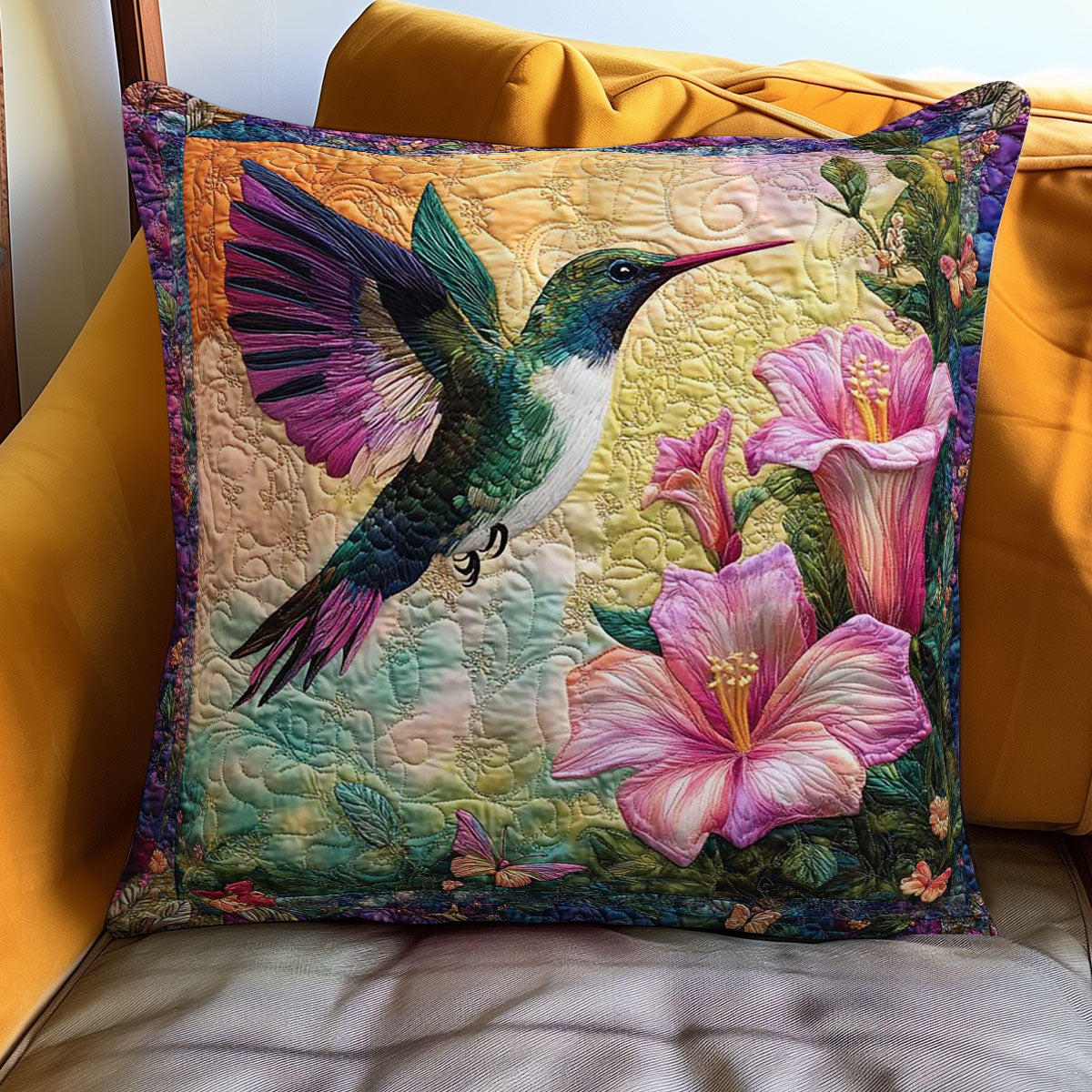 Hummingbird Serenade WN0802116CL Quilt Pillow Case-tidenox