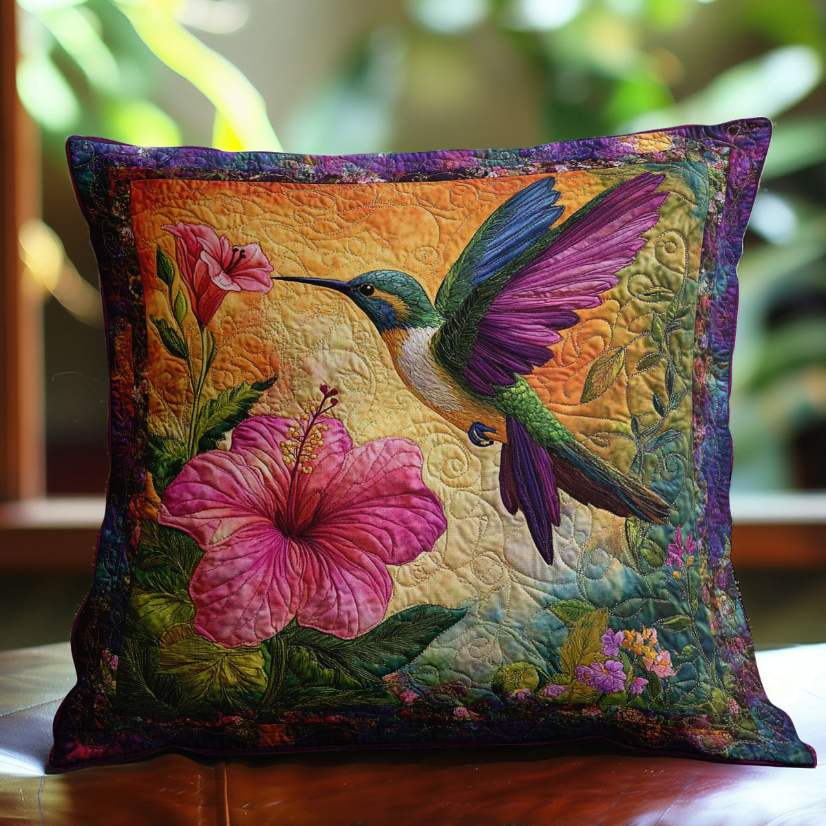 Hummingbird Harmony WN0802112CL Quilt Pillow Case-tidenox