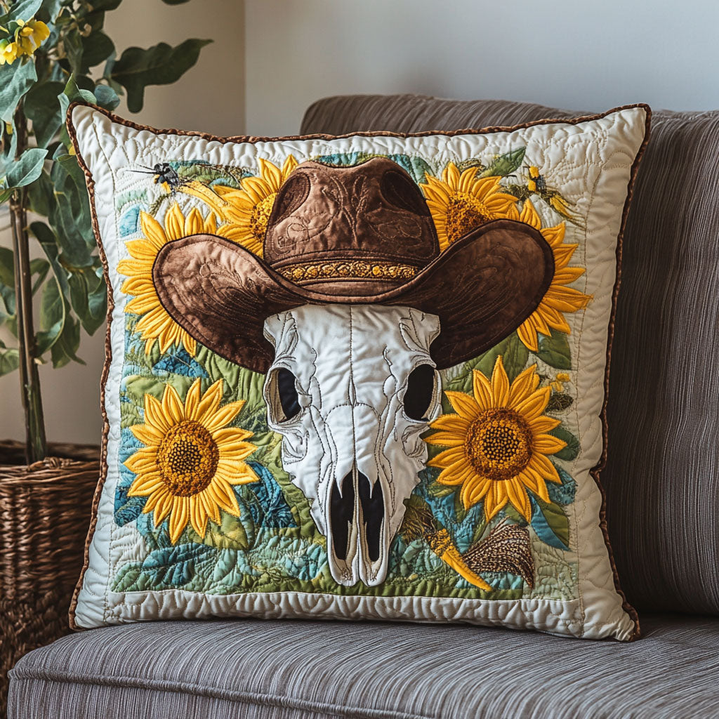 Skull Sunflower CW0707045CL Quilt Pillow Case-tidenox