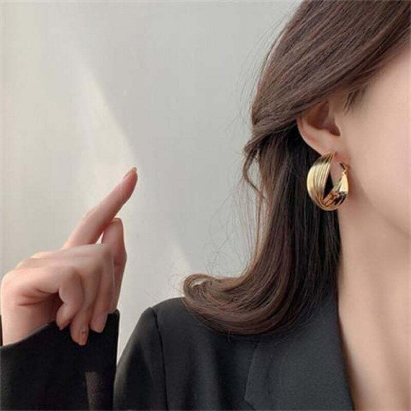 High-end hoop earrings-tidenox