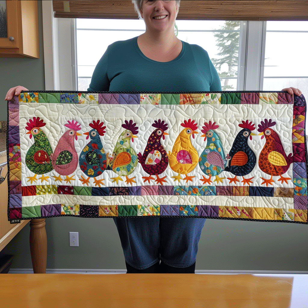 Gossip Hens Quilted Table Runner NCU0TH592-tidenox