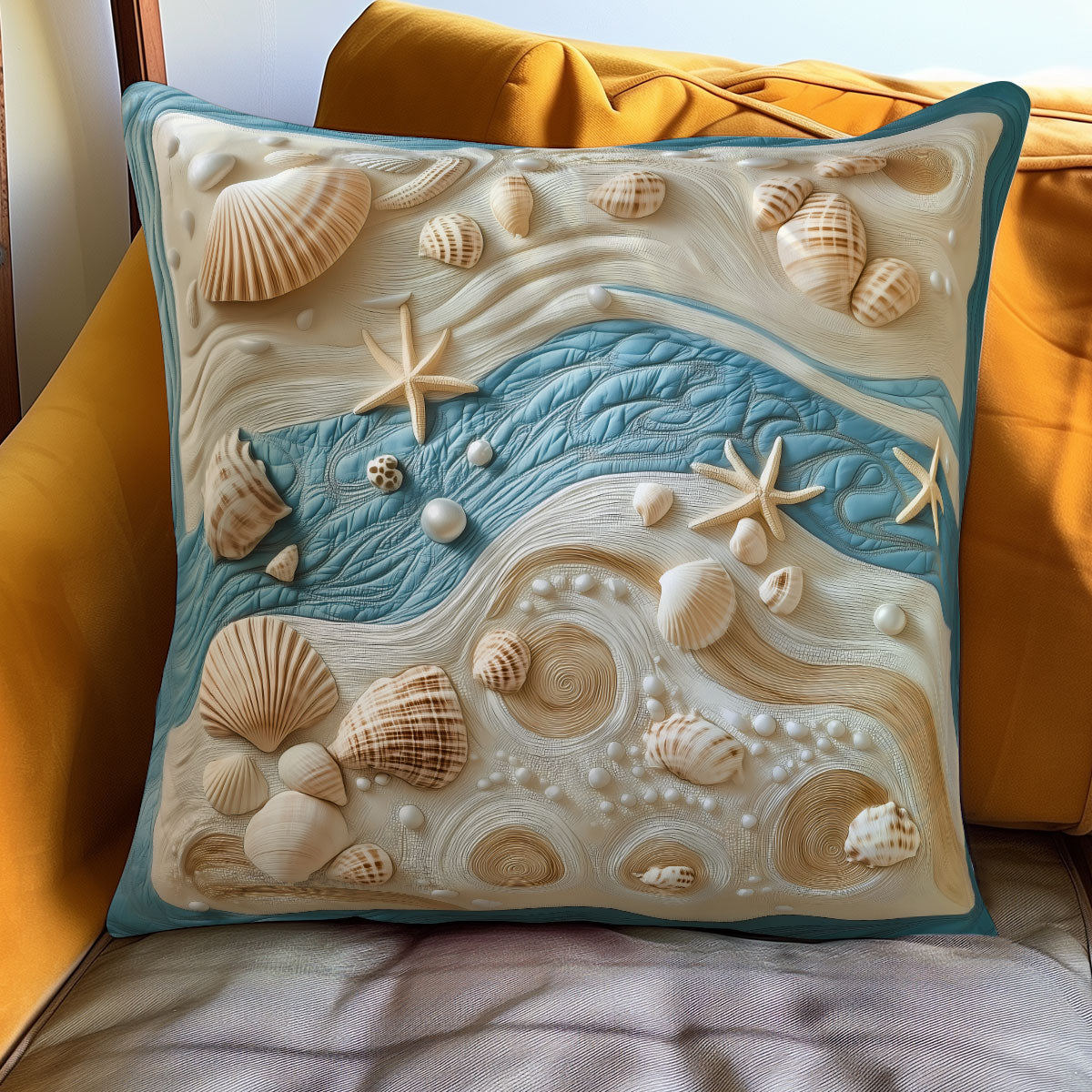 Seashell Shore WN2006062CL Quilt Pillow Case-tidenox