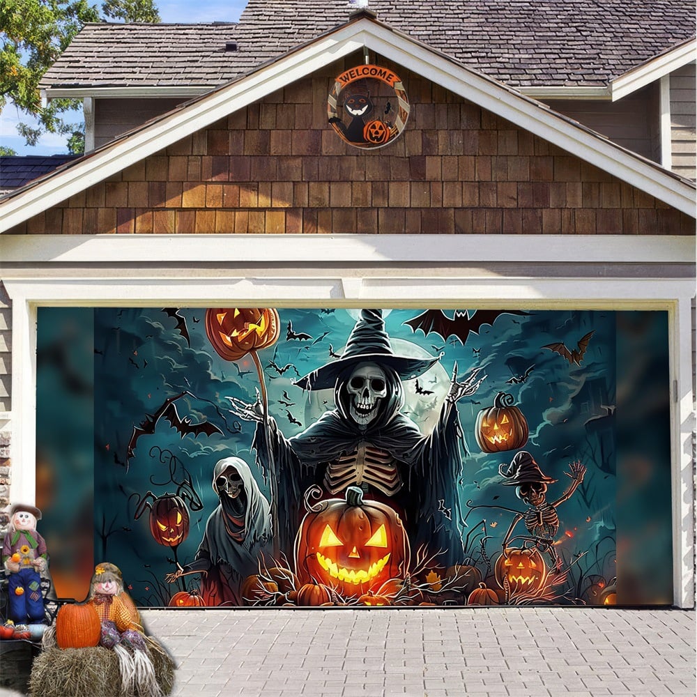 2025 Halloween Garage Door Decoration-tidenox