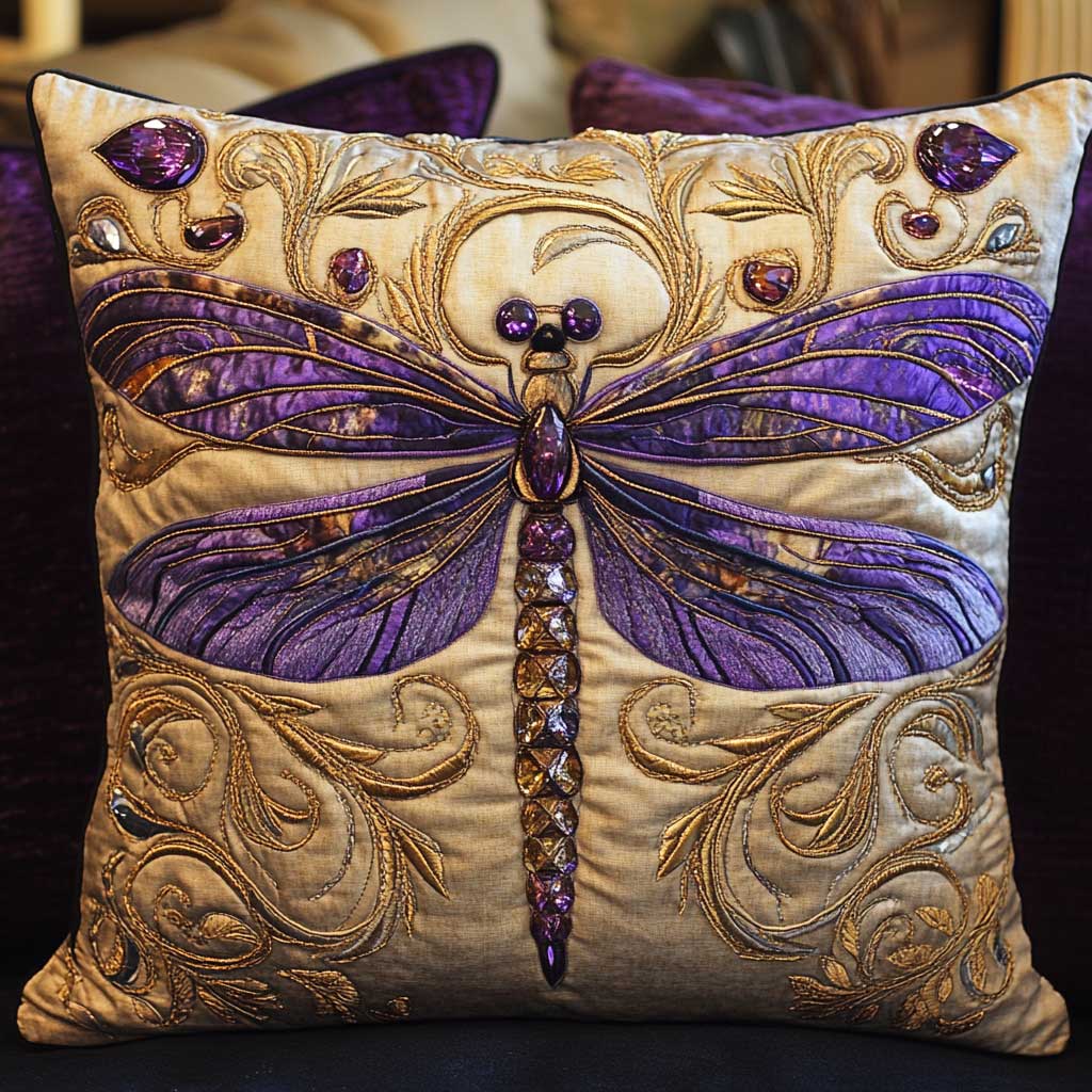 Royal Dragonfly WP2502076CL Quilt Pillow Case-tidenox