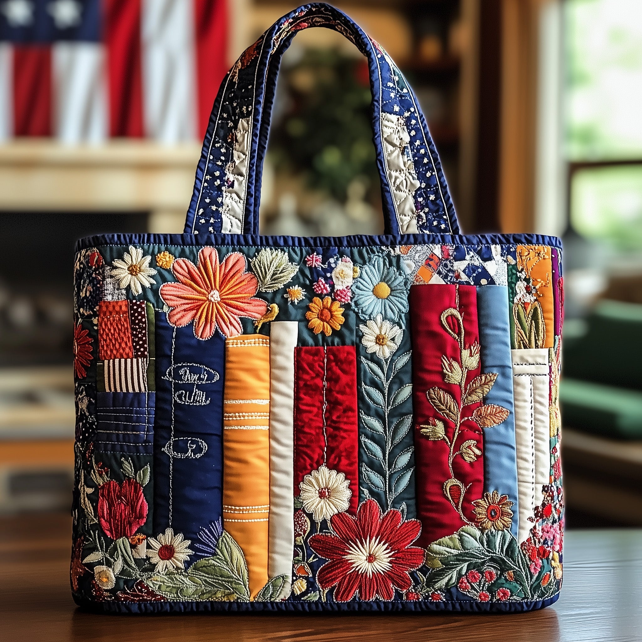Book Bliss Quilted Tote Bag GFTONL4876-tidenox