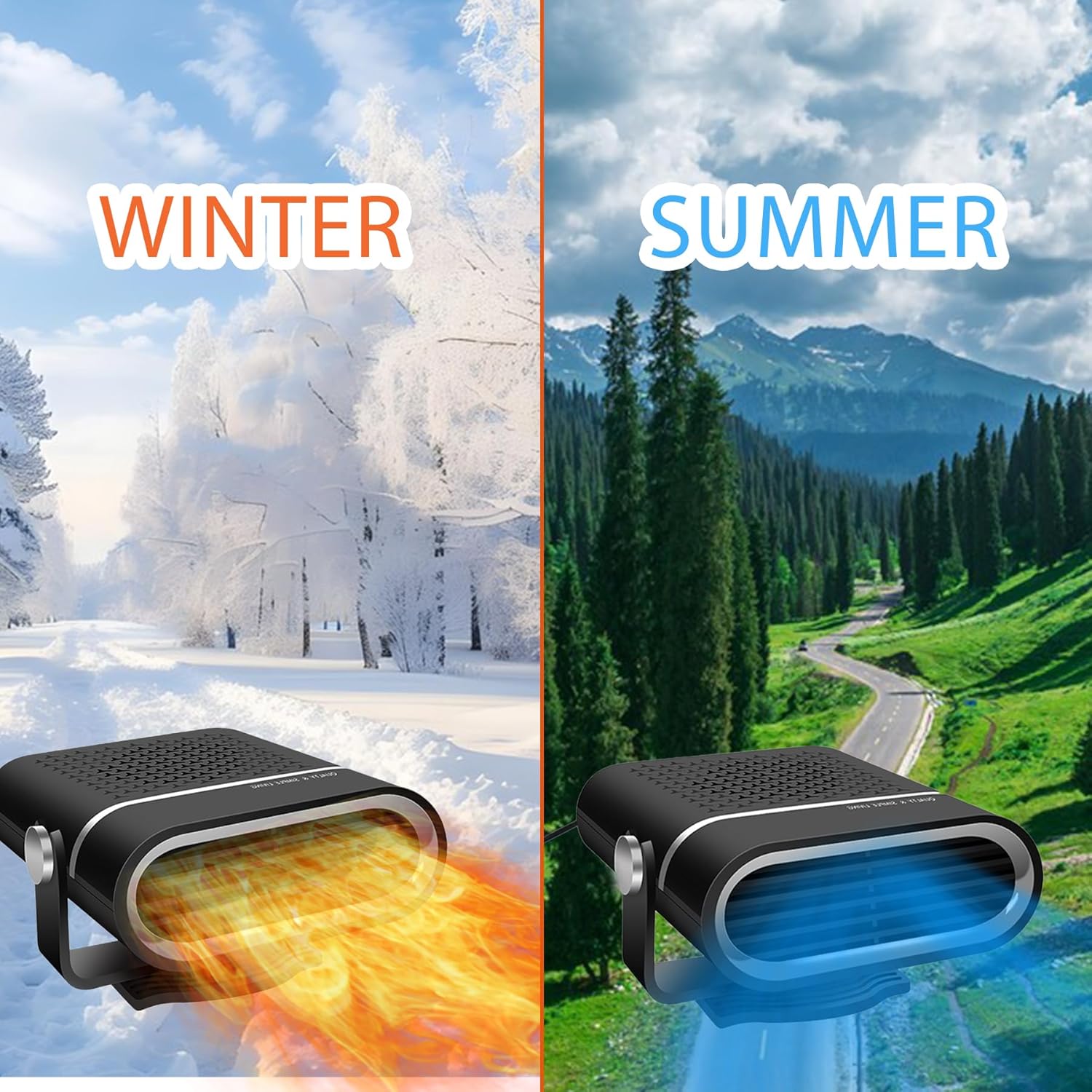 🎉Black Friday Deal Only 12.99🔥New Upgrade Portable Car Heater, 60s Fast Demisting Defroster-tidenox